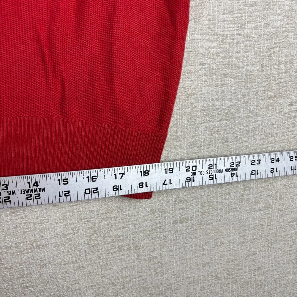 Banana Republic Mens XL Red Pima Cotton Crewneck Knit Sweater Pullover Classic
